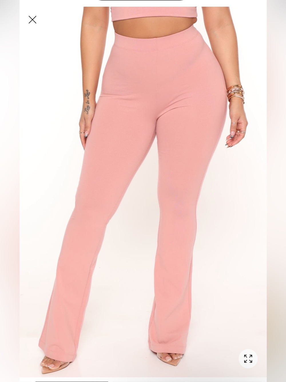 Fashion Nova Adriana Flare Pant - Mauve